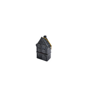 Christmas ornament - House - Ceramic - Black - 3.5x2x6.5cm