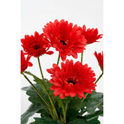 Artificial Gerbera Plant in Flower Pot Stan - H35 x Ø30 cm - Red