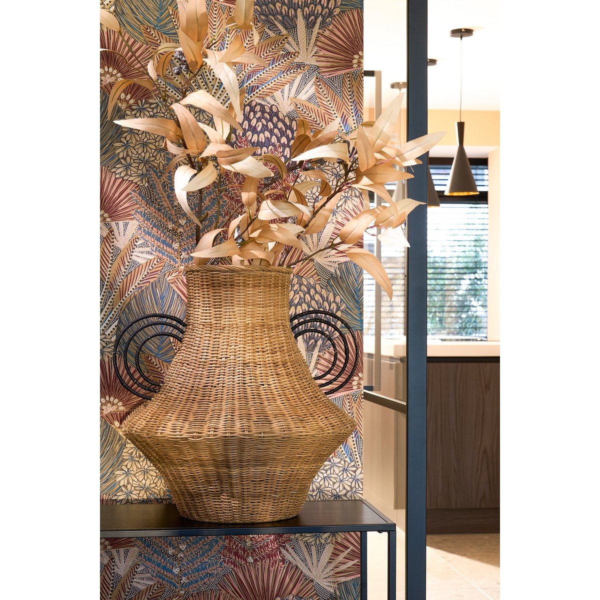 Fabiola Decoration vase - H43 x Ø30 cm - Rattan - Brown