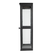 Vitrinekast Zwart, IJzer en Glas 31x21x70 cm