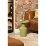 Feroza side table - H41 x Ø34 cm - Metal - Light green