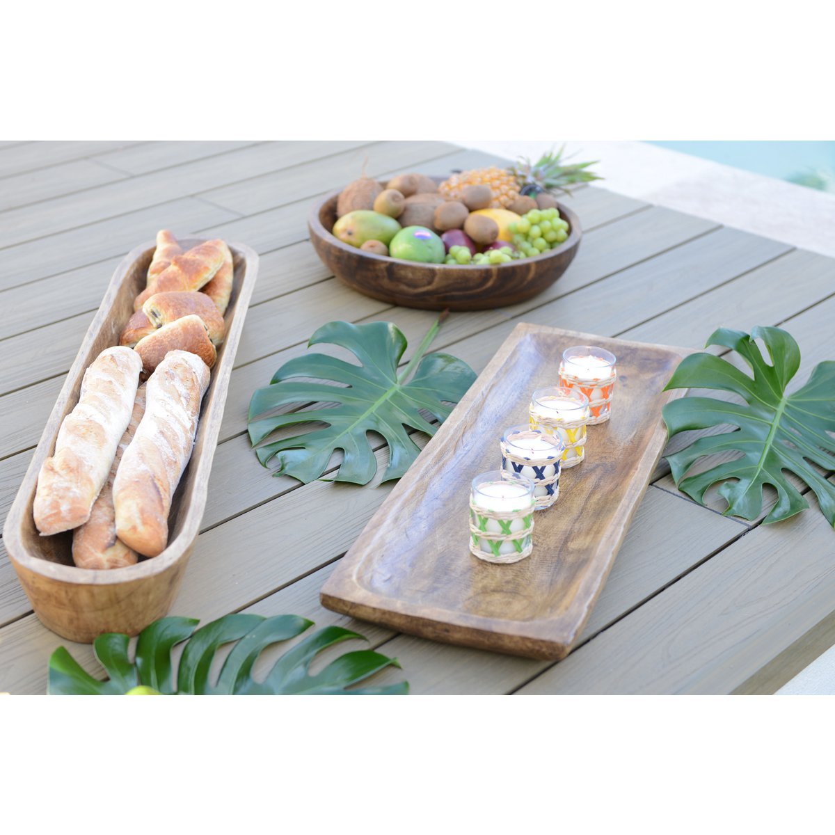 Decorative wooden tray