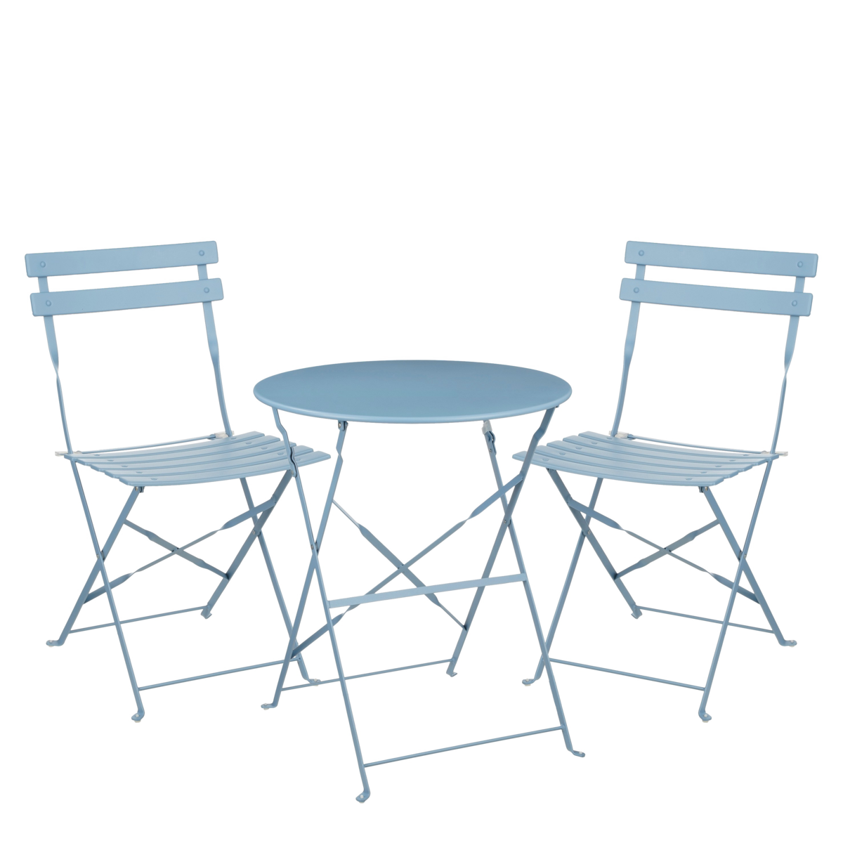 Laurence Bistro Set - Set of 3 - Metal - Light Blue