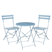 Laurence Bistro Set - Set of 3 - Metal - Light Blue