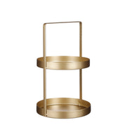 Etagère 2-Tier - H41 x Ø25 cm - Metal - Gold