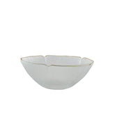 Flower Glass Cup with Gold Rims 16 cm