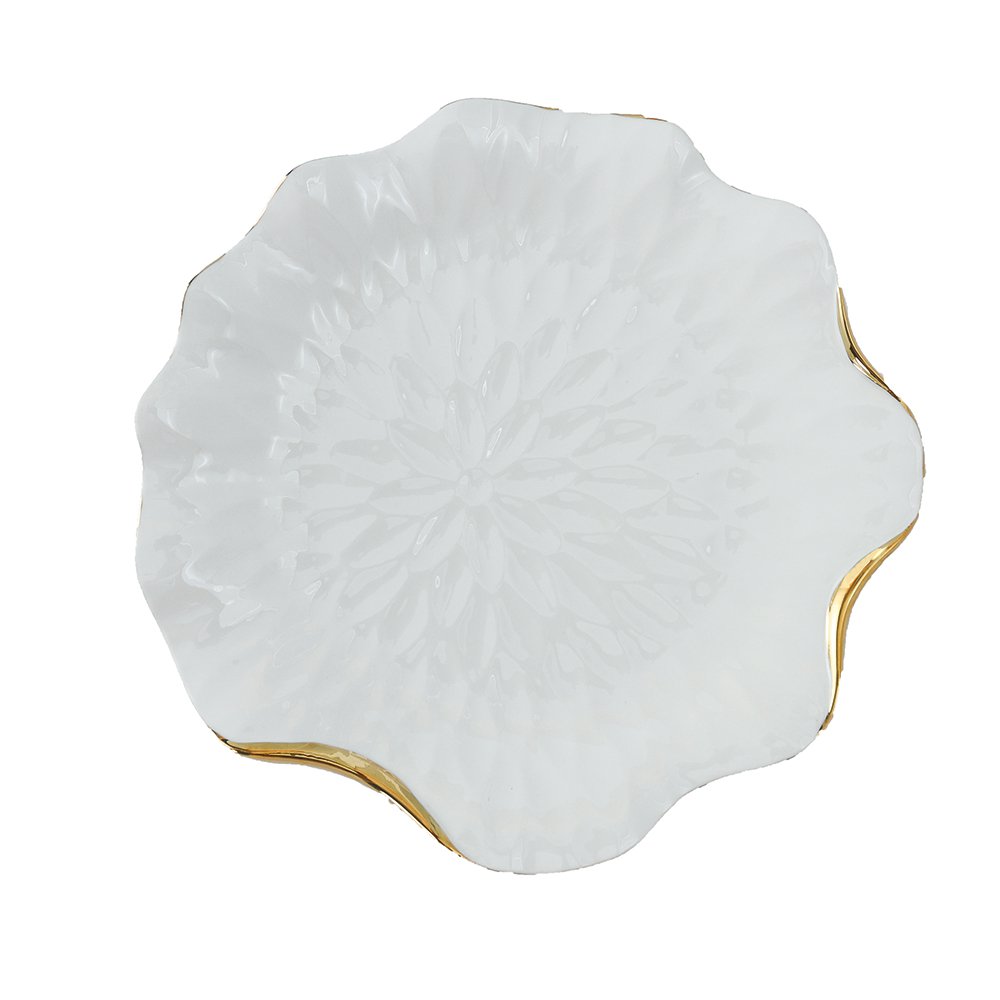 Platte bord - gouden randen 26cm