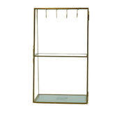 Jewelry box - Metal/Glass - Gold - 18x11x31cm