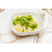 White Floral Porcelain Salad Bowl 25.5 cm
