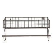 Handdoekhouder met mand 44x12x25 cm