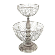 Etagère 2 laags Beige, IJzer Ø 30x44 cm