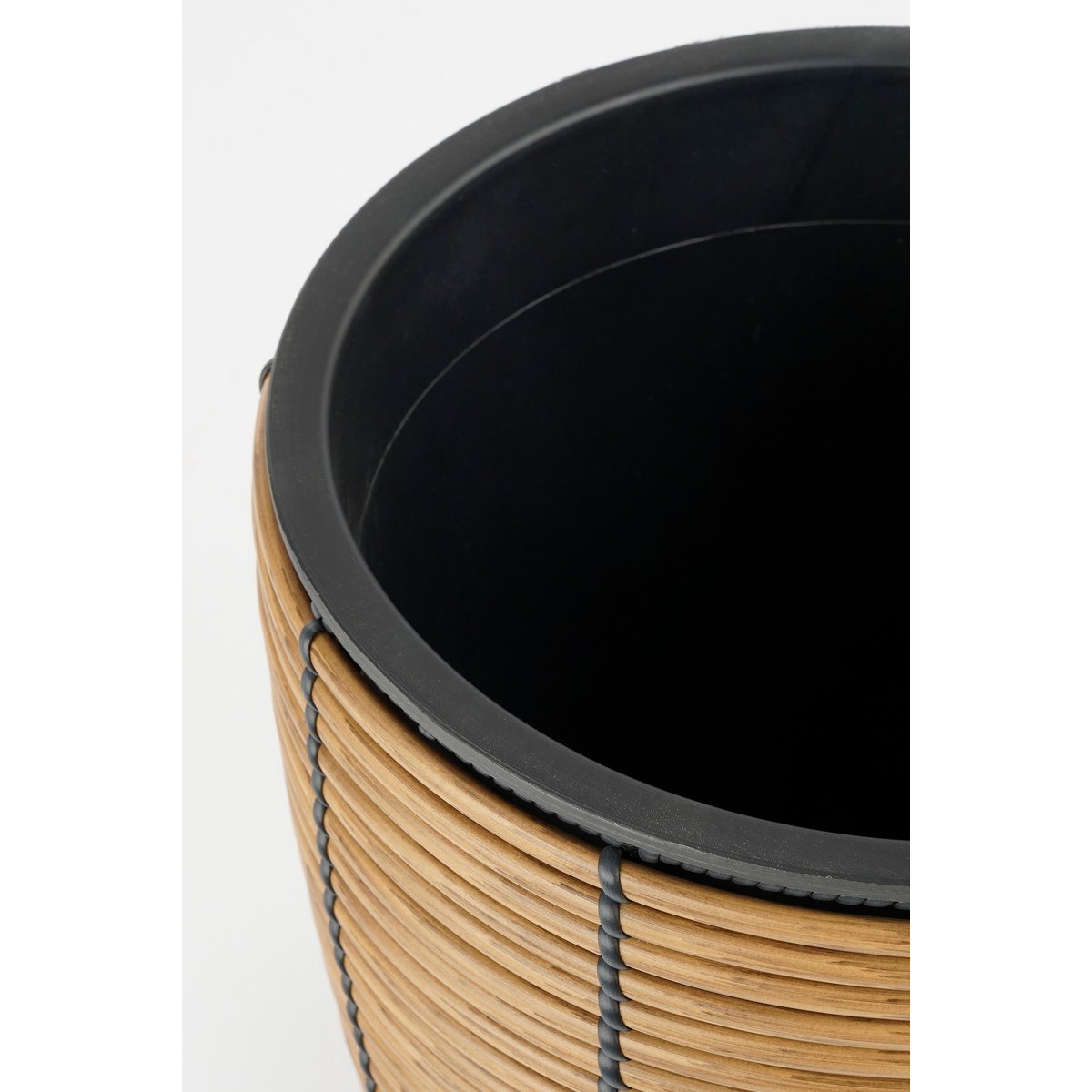 Durban Flowerpot Outside - Set of 3 - H36 x Ø40 cm - Recycled plastic - Brown