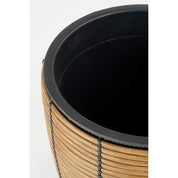 Durban Flowerpot Outside - Set of 3 - H36 x Ø40 cm - Recycled plastic - Brown