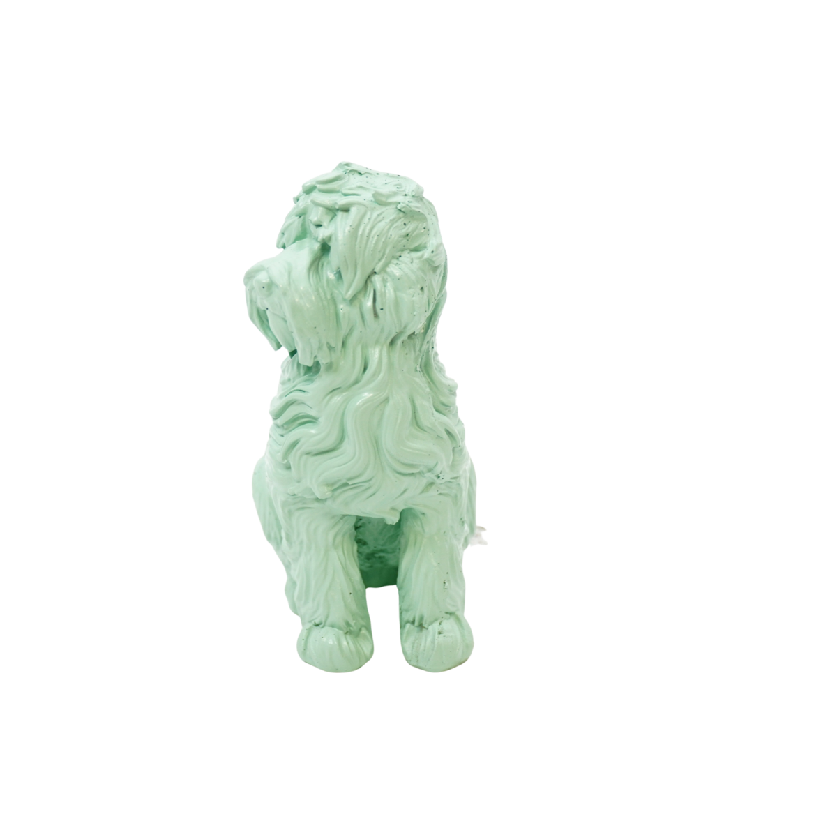 Ornament - Labradoodle - Polyresin - Mint green - 10.5x5x9cm