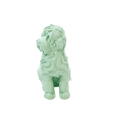 Ornament - Labradoodle - Polyresin - Mint green - 10.5x5x9cm