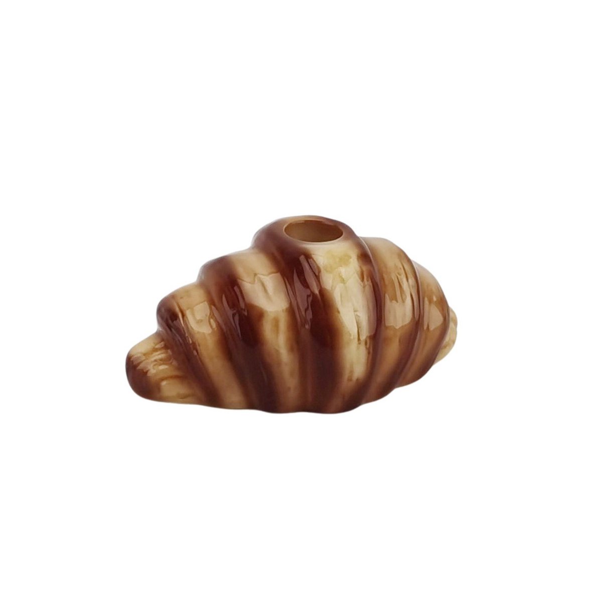 Candle Holder - Croissant - Dolomite - Brown - 14,5x8,5x6,5 cm