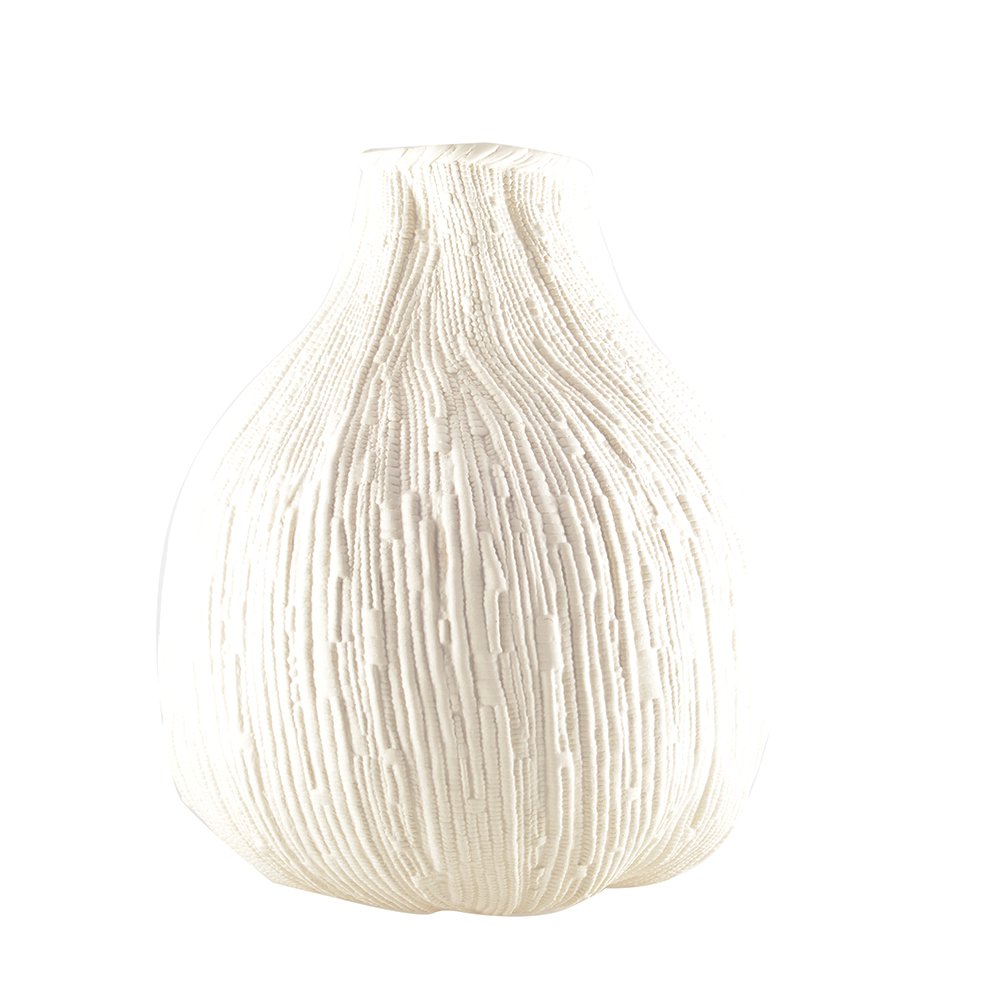 White Round Vase Cremeux Grand Model 29x29x32cm