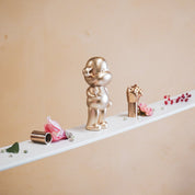 Ornament - hanging loose monkey- gold - 11x7x19cm