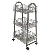 Opbergrek Grijs, IJzer 37x26x80 cm