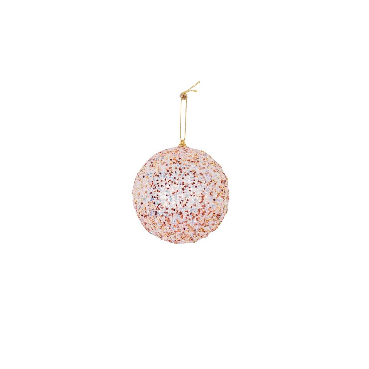 Christmas ornaments - Christmas balls - Foam pink glitter - S3 - 8cm