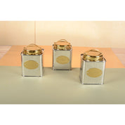Silver and Gold Coffee Box - 10x10x10cm