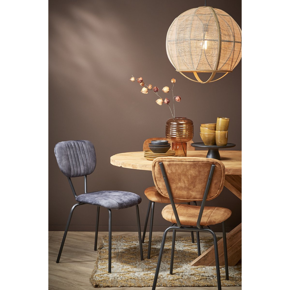 Pella Hanging Lamp - H50 x Ø51 cm - Linen - Beige