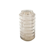 Vase - Pattern - Glass - Brown - 12.5x23cm