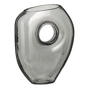 Jay Vase - L18 x W8 x H23 cm - Glass - Gray