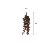 Tradescantia Künstliche Hängepflanze - L15 x B20 x H54 cm - Bordeaux