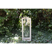 Large Square Glass Lantern 25x25x71cm