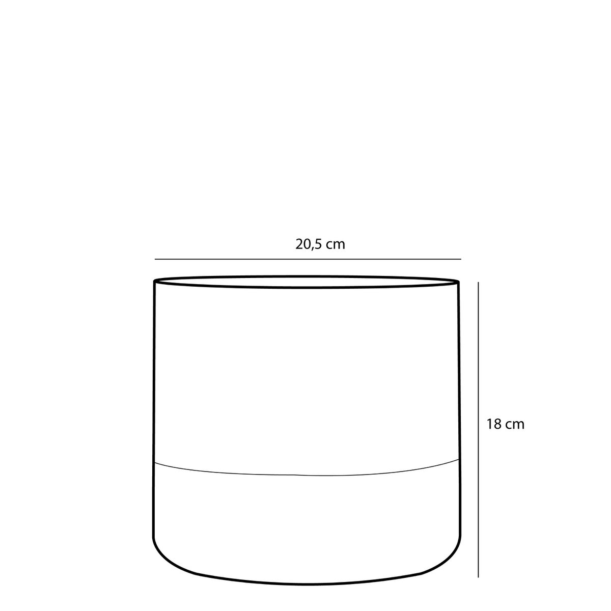 Lago Flowerpot - H18 x Ø21 cm - White