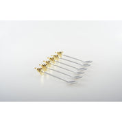 Set of 6 golden Fir Spoons