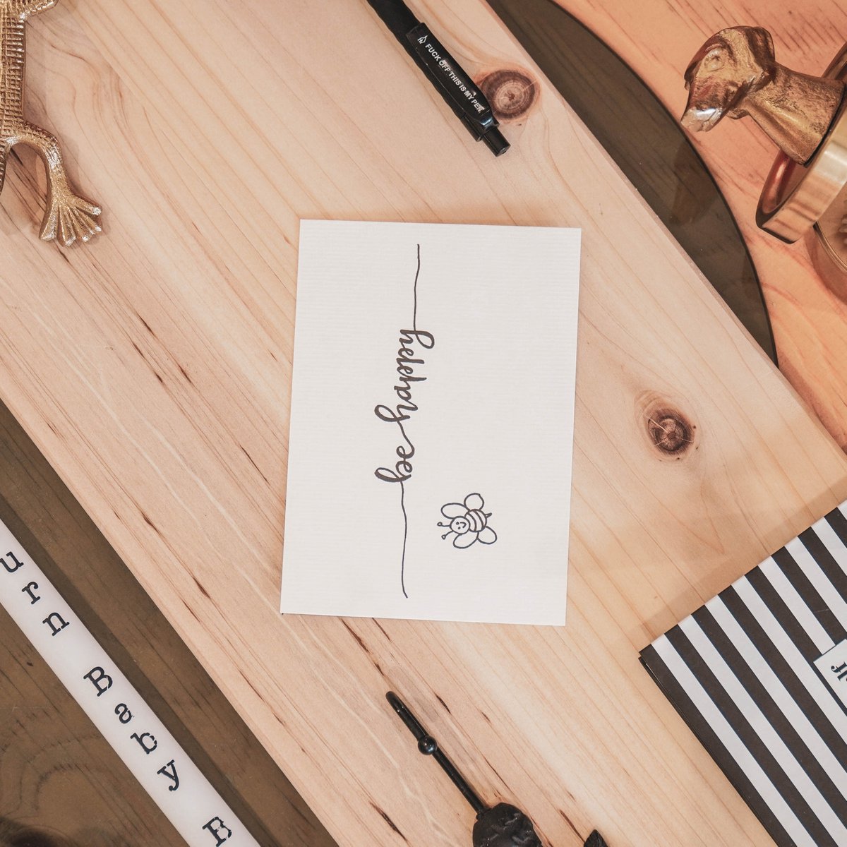 Ansichtkaart - Papier - Be Happy - Set van 5 - A6