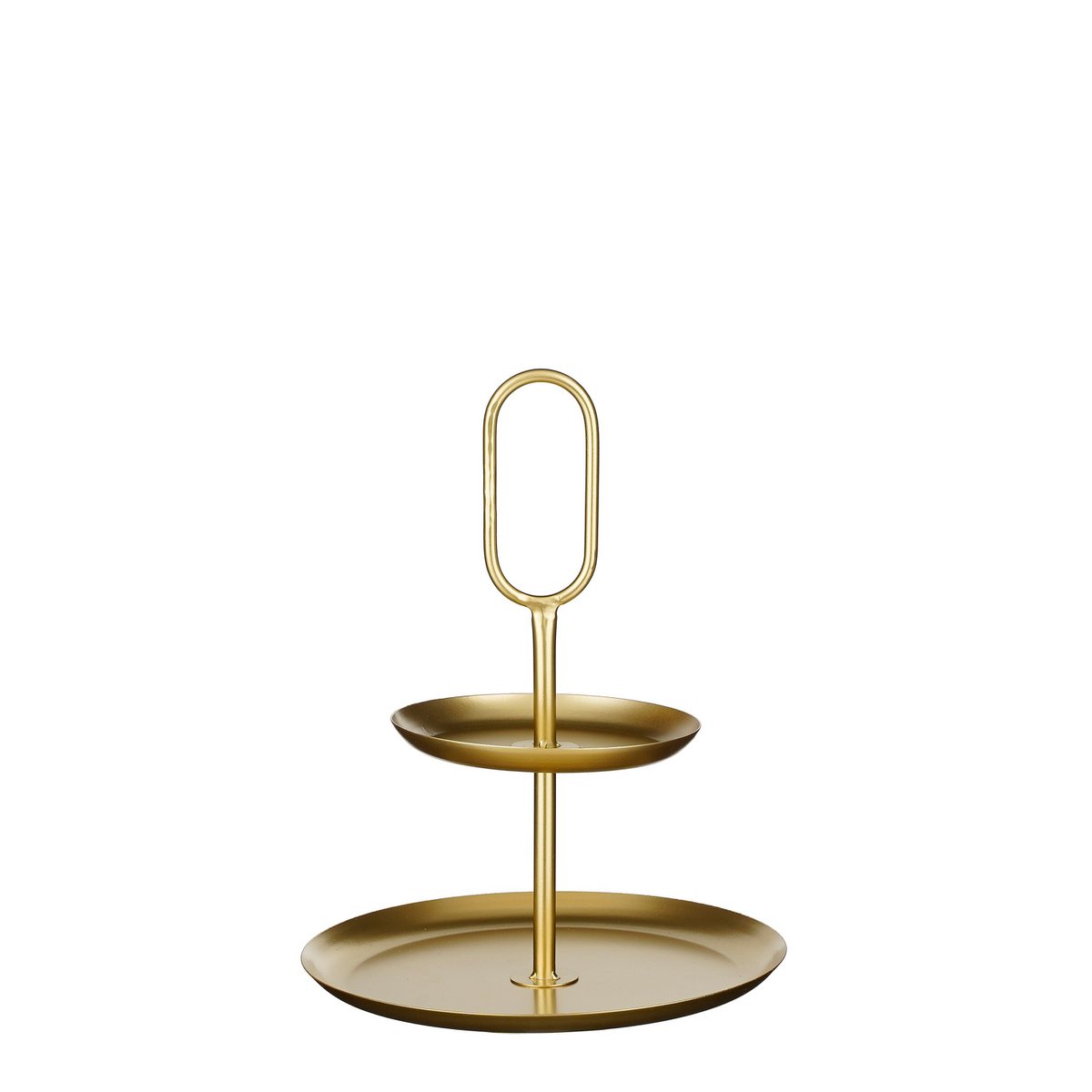 Rama Etagere 2 Layers - L28 x W28 x H36 cm - Metal - Gold