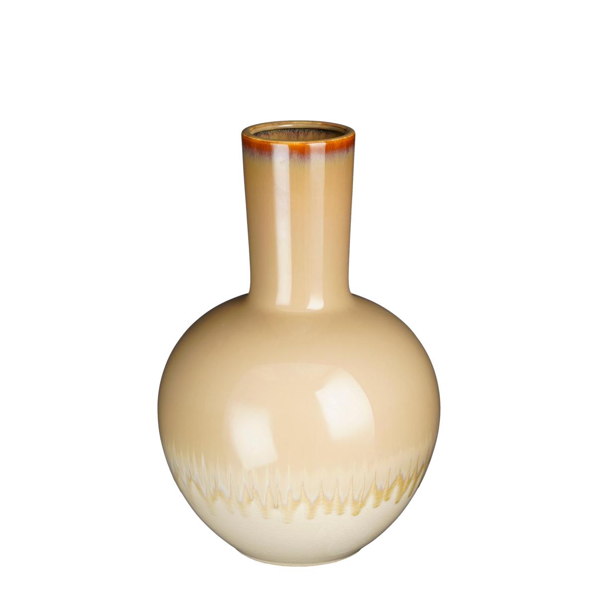 Holm Vase - H42 x Ø28 cm - Ceramic - Cream