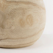 Pia Vase - H28 x Ø16 cm - Paulownia Wood - Light brown
