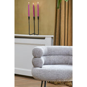 Christy Candlestick - L17 x W18 x H34 cm - Aluminum - Black