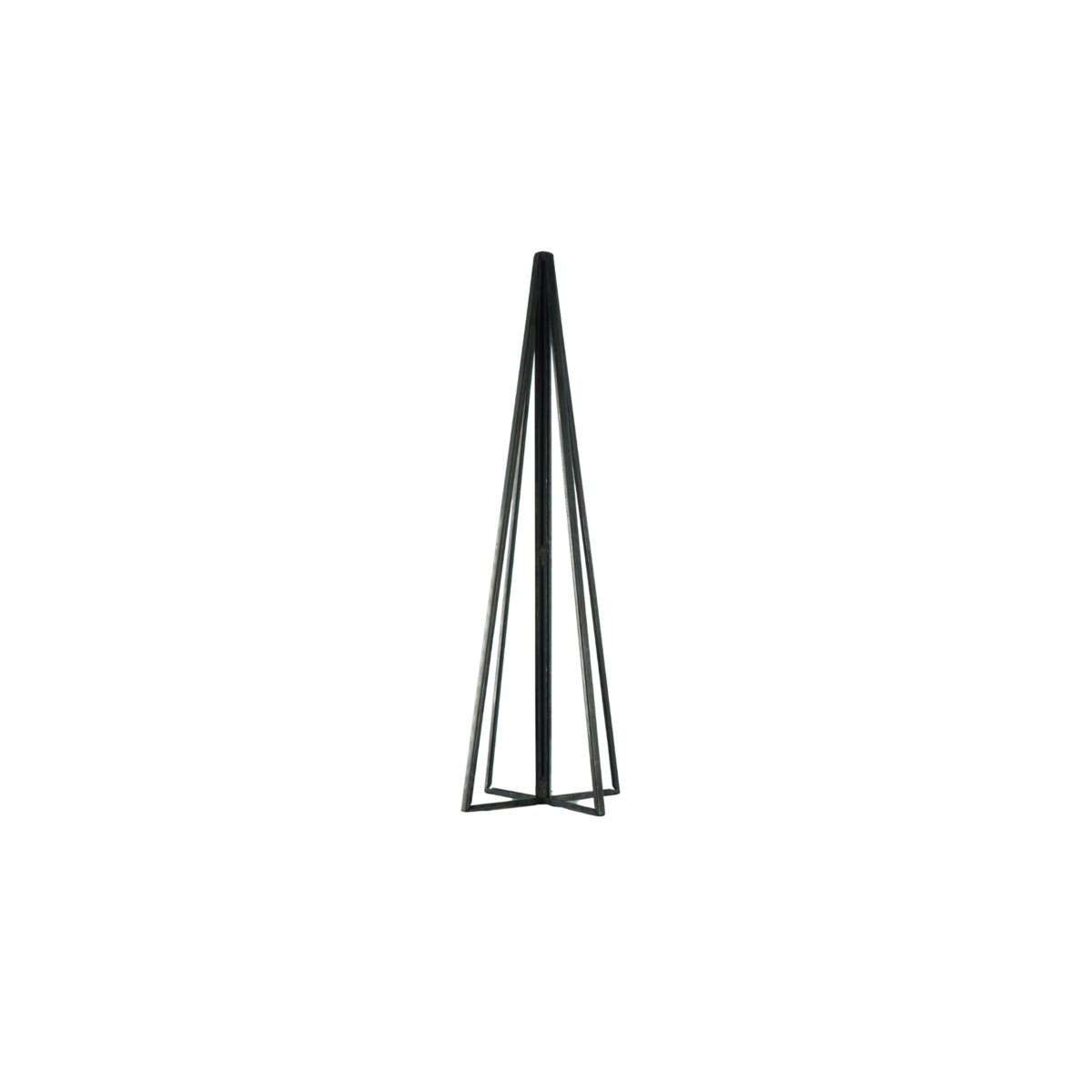 Kerstboom - Metaal/Glas - Zwart - 4,5x15cm
