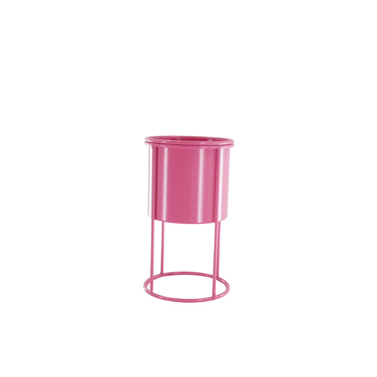 Plantenhouder - Metaal - Roze - 11x11x19cm