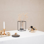 Lantern - metal/glass - black - 12.5x12.5x20cm