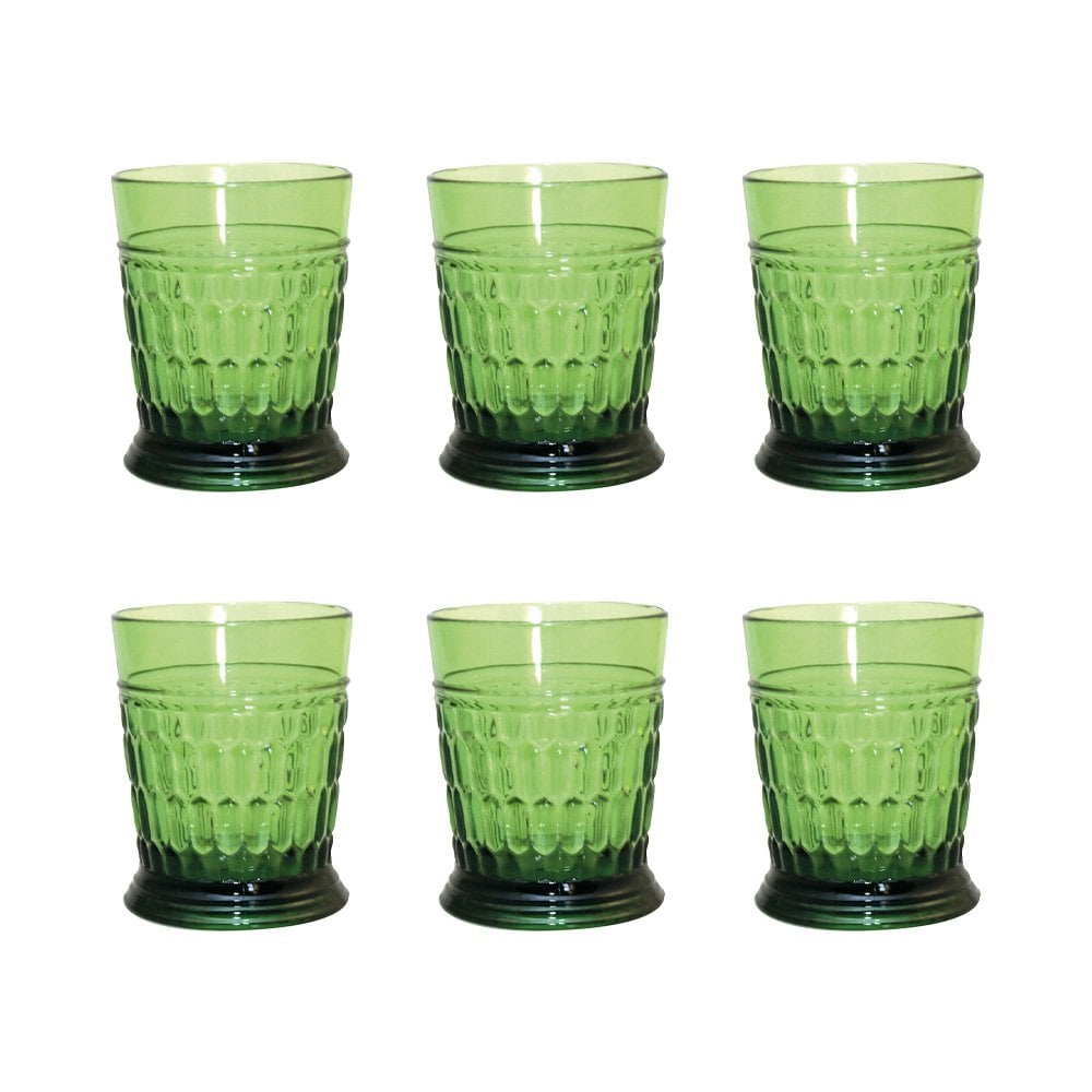 Acryl -glazen groen - set van 6