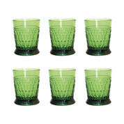Acryl -glazen groen - set van 6