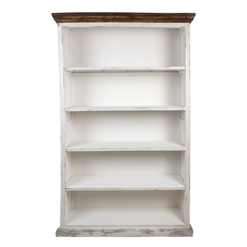 Boekenkast Wit, Hout 120x36x195 cm