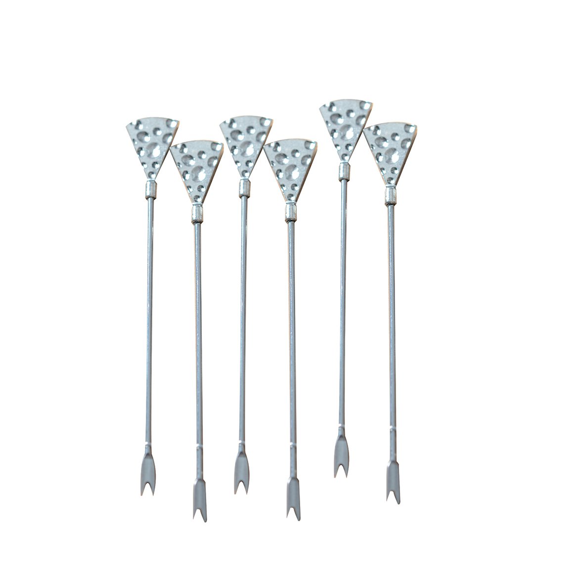 Zilveren kaas aperitief spikes