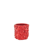 Pot - Kisses - Keramiek - Rood - 11x11x11,5cm
