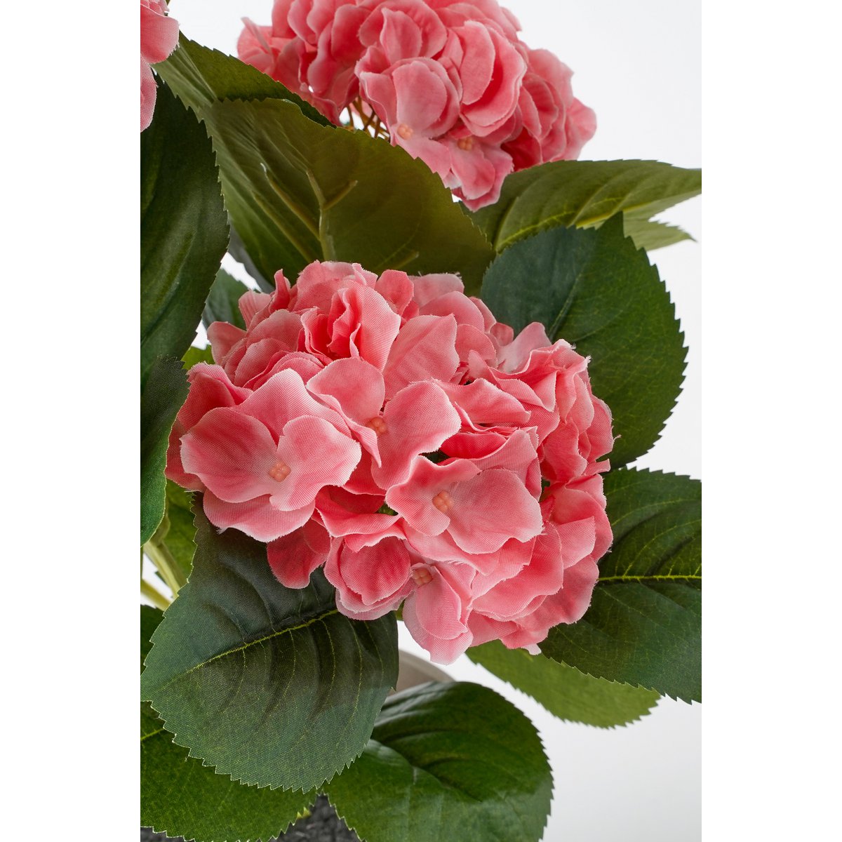 Artificial Hydrangea Plant in Flower Pot Stan - H40 x Ø35 cm - Pink