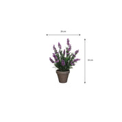 Artificial Lavender Plant in Flower Pot Stan - H33 x Ø20 cm - Purple