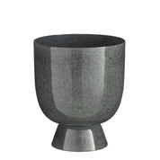 James flowerpot on standard - H22 x Ø19 cm - Metal - Gray