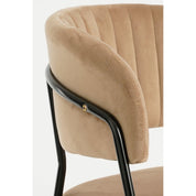 Moony Dining Chair - Velvet - Beige