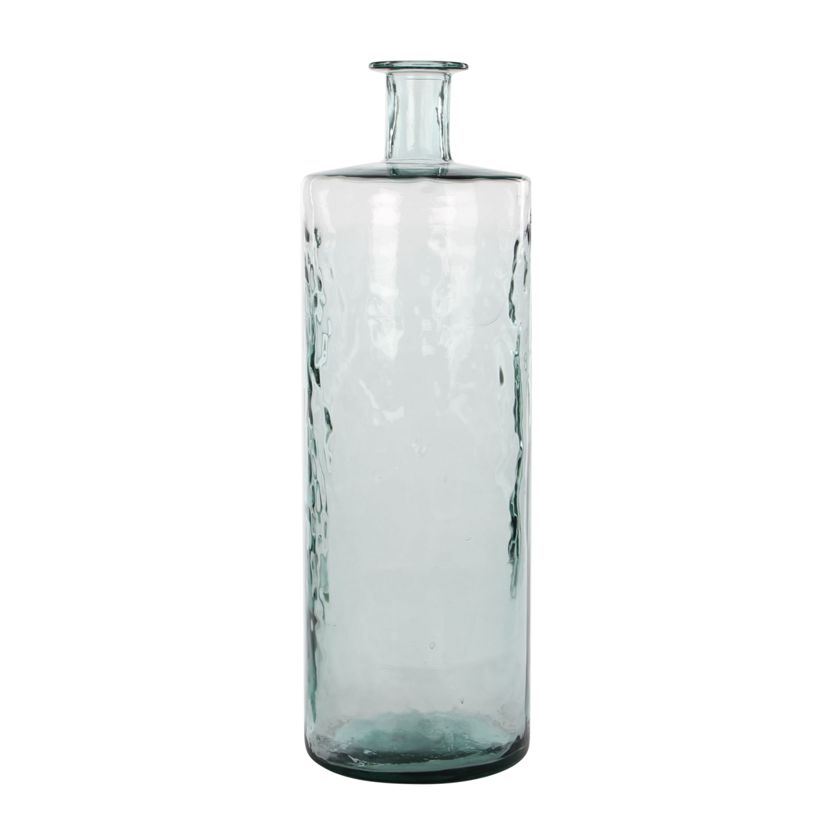 Guan Bottle Vase - H75 x Ø25 cm - Recycled Glass - Transparent